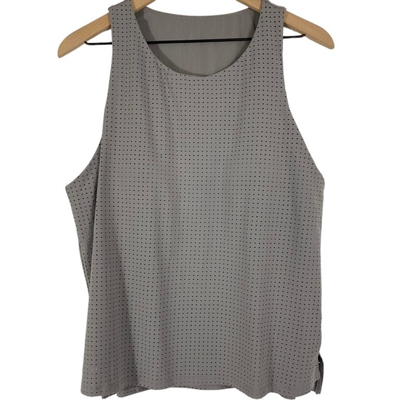 Fabletics Tops - Fabletics Womens Pheobe Performance Tank Size Large 10-12 Mesh Overlay Gray